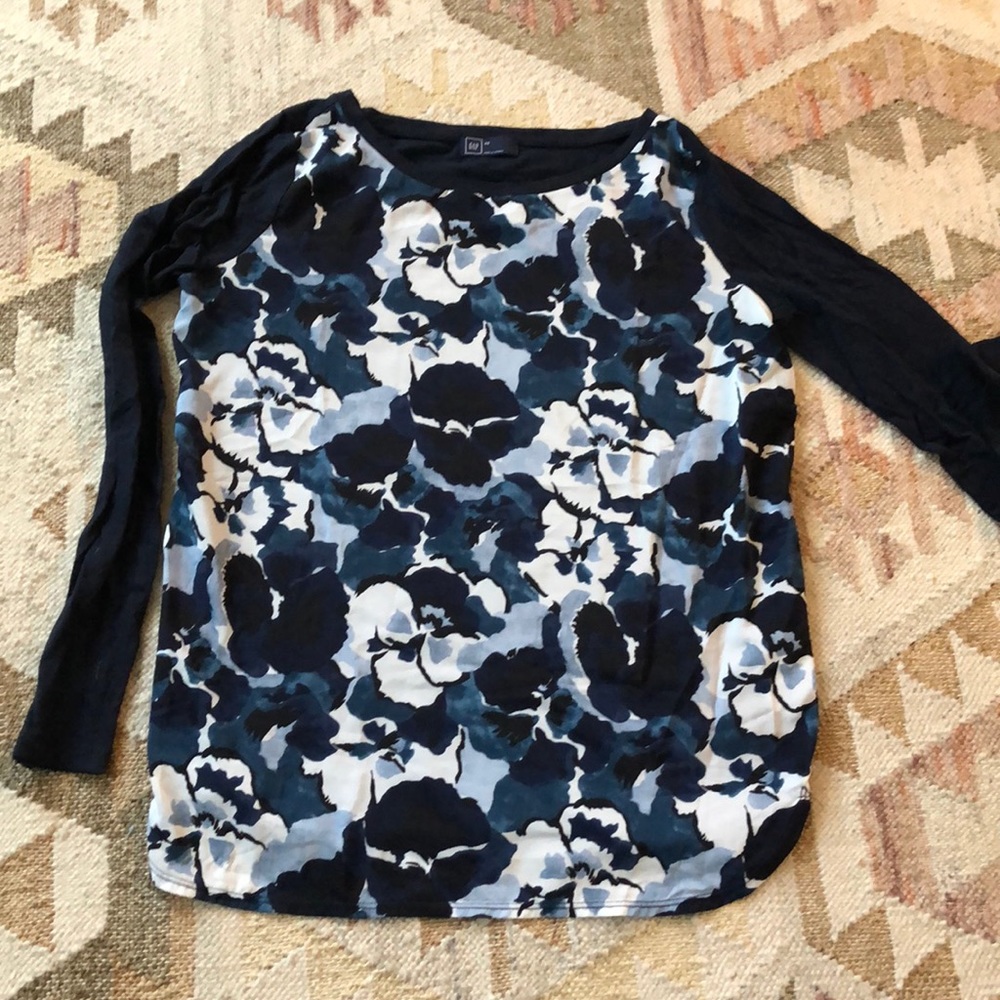 Gap 3/4 sleeve floral top | Size XS